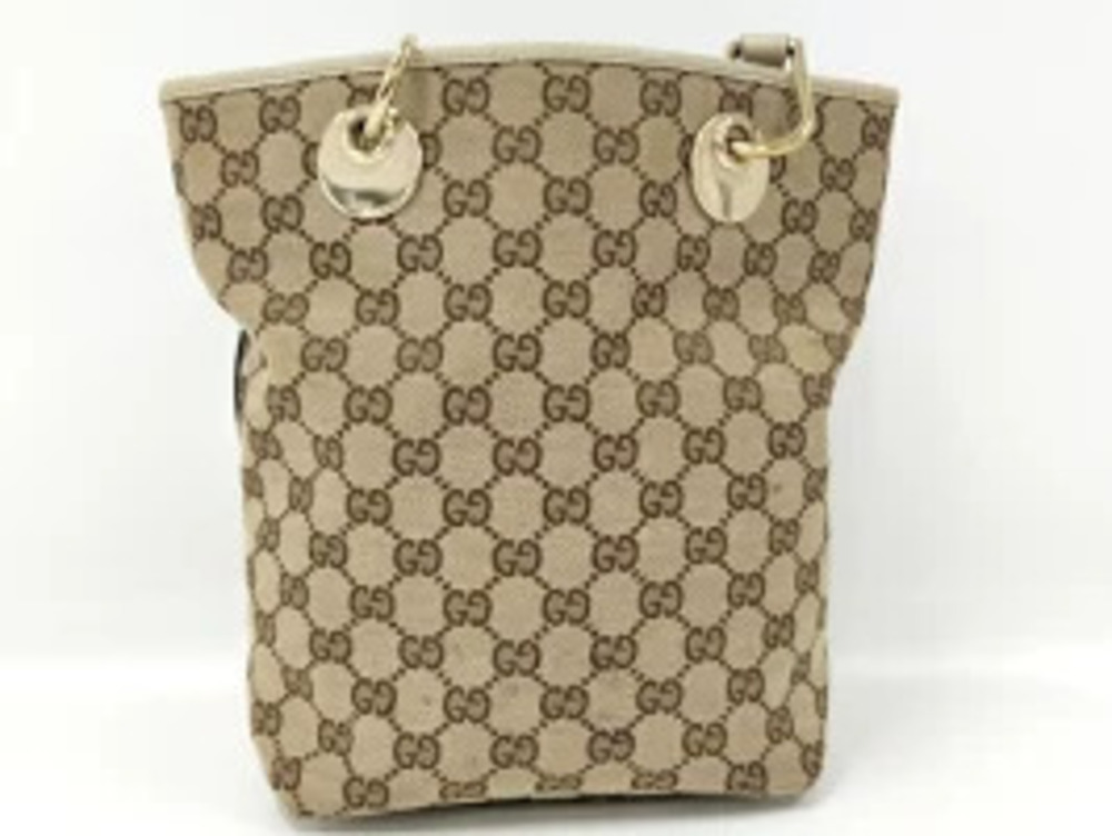 Gucci brown bag tote GG canvas handbag